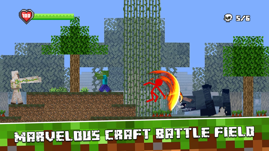 Stick vs Craft: Warrior Fight - عکس بازی موبایلی اندروید