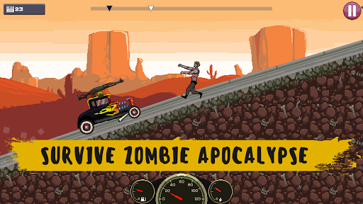 Drive or Die - Zombie Pixel Earn to Epic Racing - Gameplay image of android game
