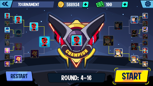 Stickman Heroes: Battle of God - Gameplay image of android game