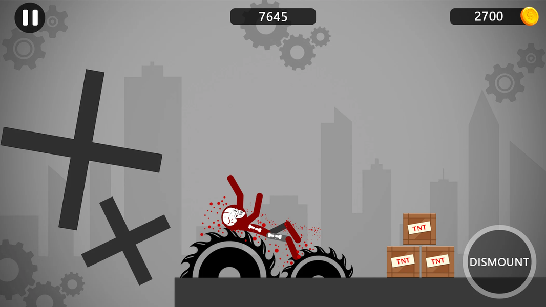 Stickman Ragdoll Dismount Flip - Gameplay image of android game