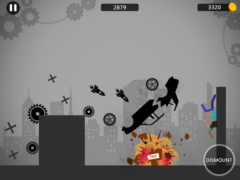 Stickman Ragdoll Dismount Flip - Gameplay image of android game