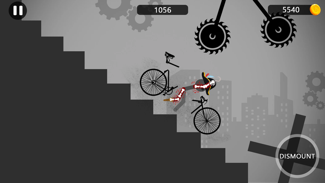 Stickman Ragdoll Dismount Flip - Gameplay image of android game