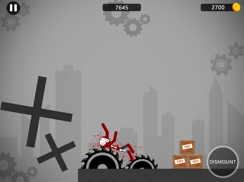 Stickman Ragdoll Dismount Flip - Gameplay image of android game