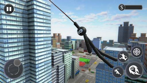 Real Stickman Ninja Rope Hero Spider: Vice Town - Gameplay image of android game