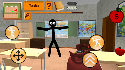 Stickman Teacher. Neighbor School Escape ۳D - عکس بازی موبایلی اندروید