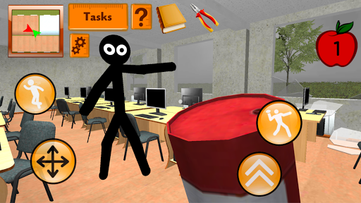 Stickman Teacher. Neighbor School Escape 3D - Gameplay image of android game