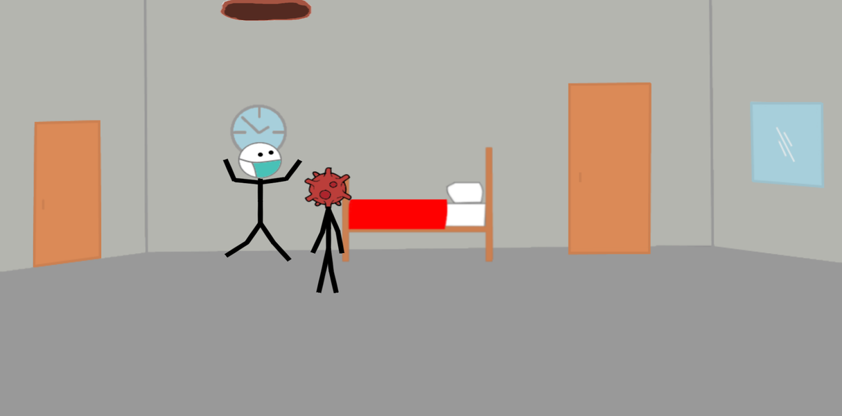 Stickman Escape Hospital Virus - Gameplay image of android game