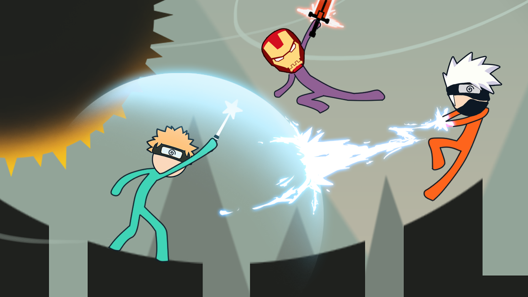 Stickman War: SuperHero Fight - Gameplay image of android game