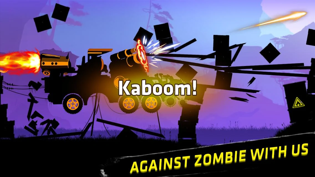 Stickman Racer: Survival Zombi - Gameplay image of android game