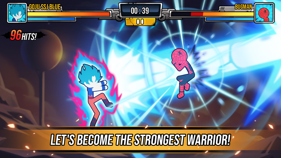 Super Stickman Dragon Warriors - Gameplay image of android game