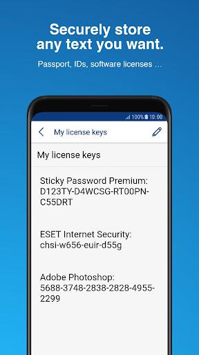 Sticky Password Manager - عکس برنامه موبایلی اندروید
