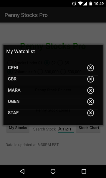 Penny Stocks - عکس برنامه موبایلی اندروید