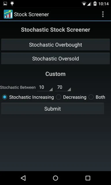 Stock Screener - Image screenshot of android app