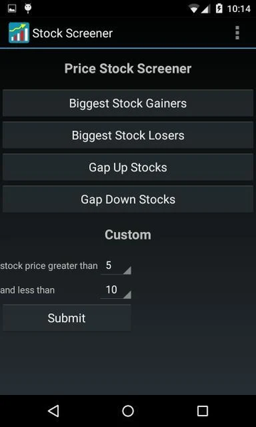 Stock Screener - Image screenshot of android app