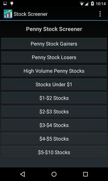 Stock Screener - Image screenshot of android app