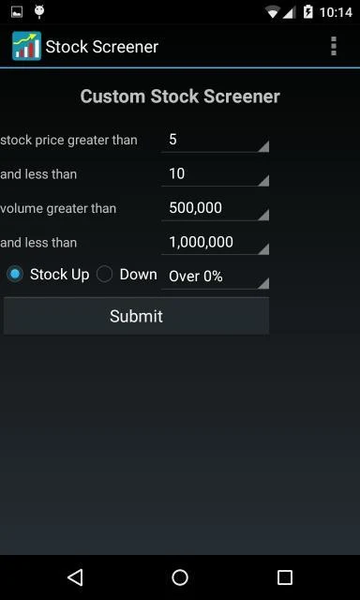 Stock Screener - Image screenshot of android app