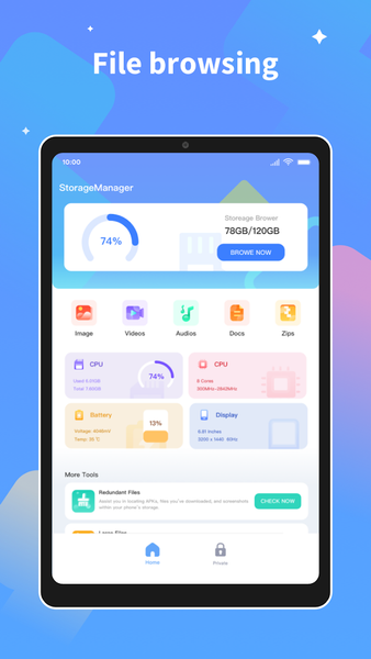 StorageManager - عکس برنامه موبایلی اندروید