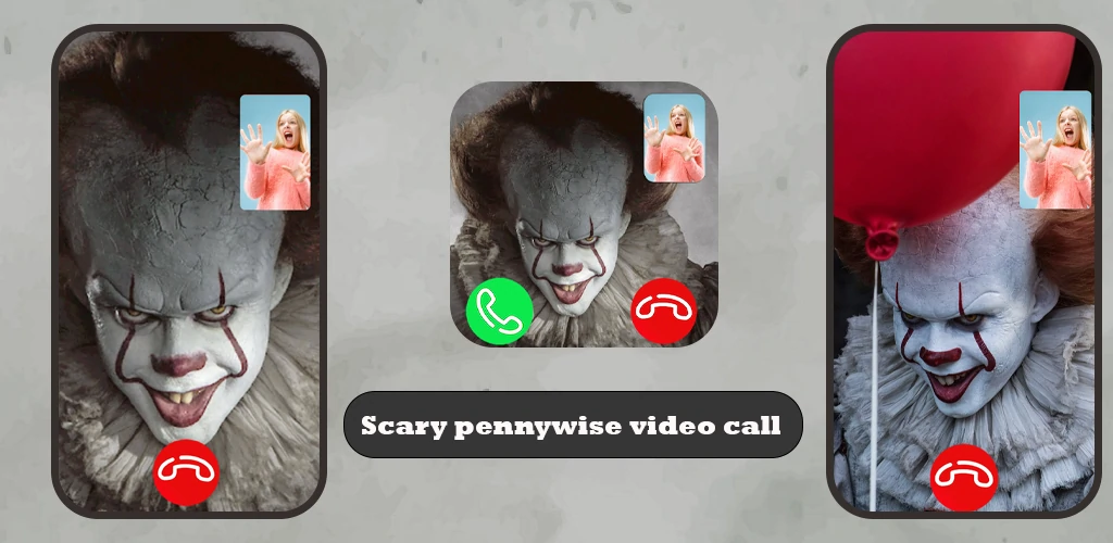 Scary pennywise video call - Image screenshot of android app