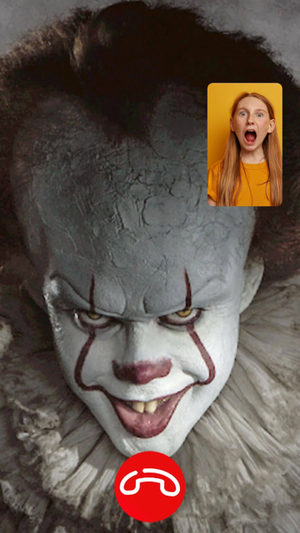 Scary pennywise video call - Image screenshot of android app