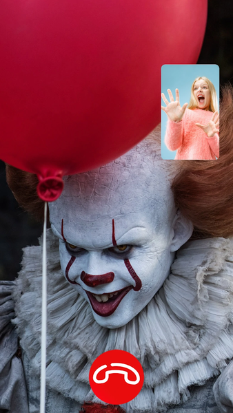 Scary pennywise video call - Image screenshot of android app