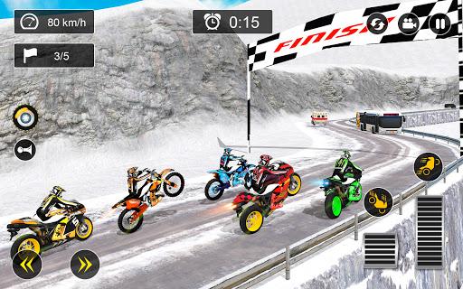 Snow Mountain Bike Racing 2022 - Gameplay image of android game