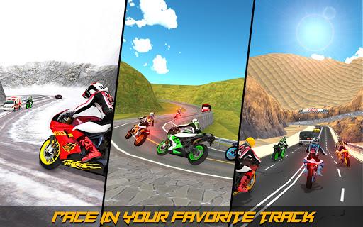 Snow Mountain Bike Racing Game - Gameplay image of android game