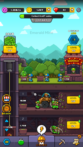 Popo Mine: Idle Mineral Tycoon - Gameplay image of android game