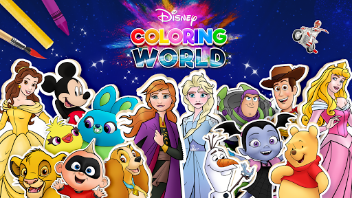 Disney Coloring World  - دنیای رنگ آمیزی دیزنی - Gameplay image of android game