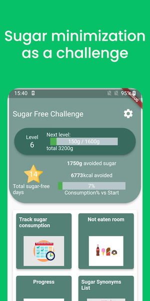 Sugar Free Challenge - عکس برنامه موبایلی اندروید