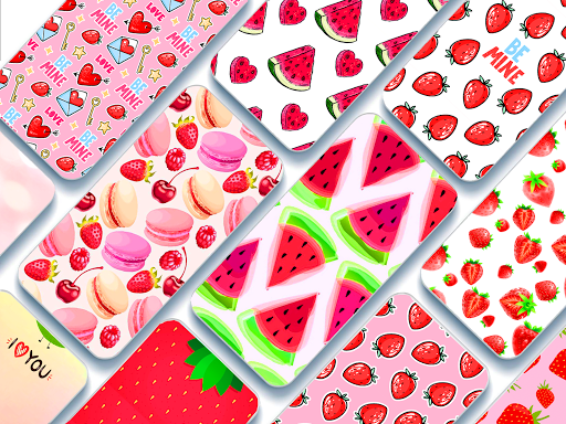 Strawberry backgrounds - Cute kawaii wallpapers - عکس برنامه موبایلی اندروید