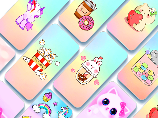 Strawberry backgrounds - Cute kawaii wallpapers - Image screenshot of android app