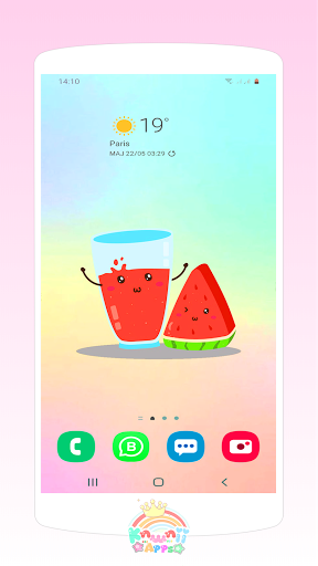 Strawberry backgrounds - Cute kawaii wallpapers - عکس برنامه موبایلی اندروید