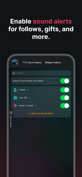 TikFinity Mobile - Alerts&TTS - Image screenshot of android app