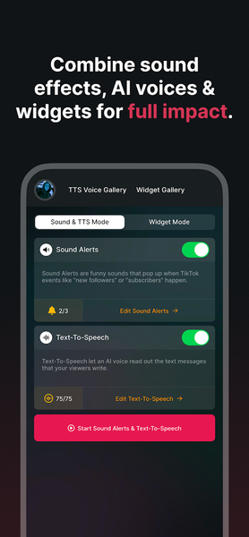 TikFinity Mobile - Alerts&TTS - Image screenshot of android app