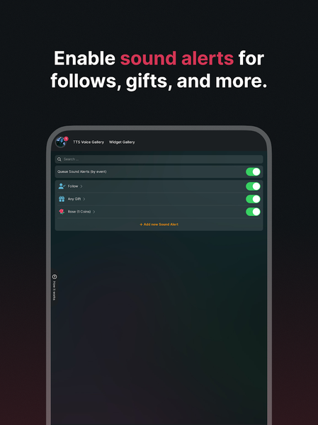 TikFinity Mobile - Alerts&TTS - Image screenshot of android app