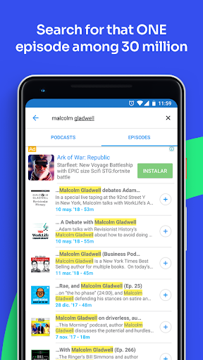 Podcast App - عکس برنامه موبایلی اندروید