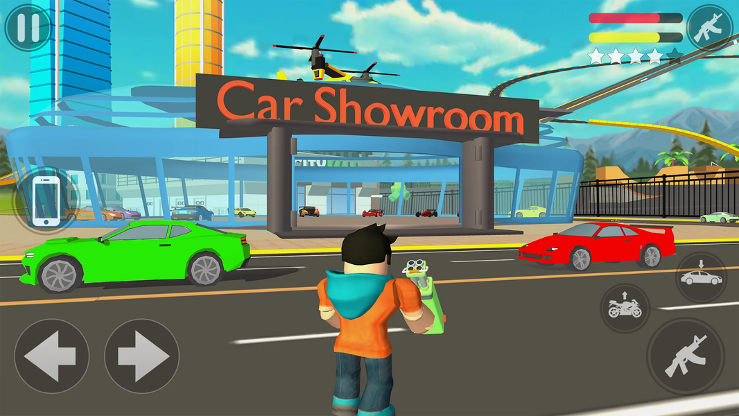 Obby Bike Driving City Parkour - Gameplay image of android game