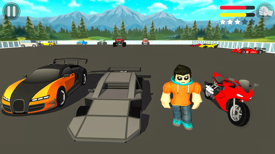 Obby Bike Driving City Parkour - Gameplay image of android game