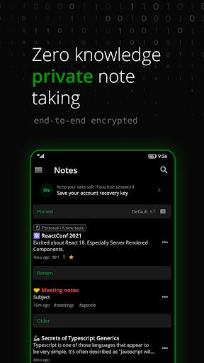 Notesnook Secure Private Notes - عکس برنامه موبایلی اندروید