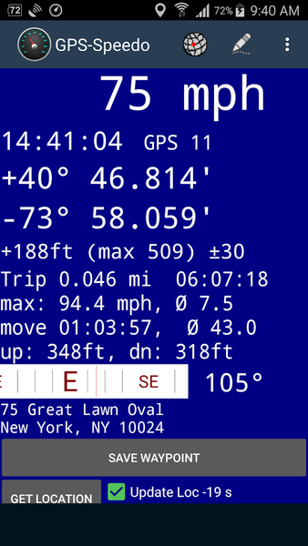 GPS-Speedo - عکس برنامه موبایلی اندروید