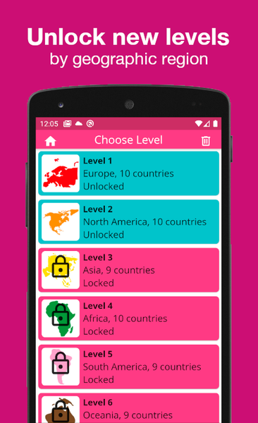 World Capitals - Gameplay image of android game