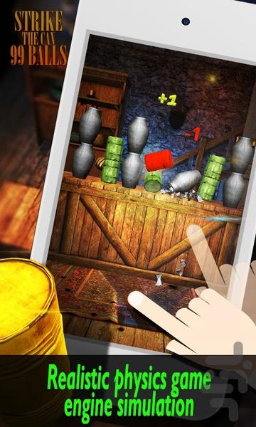 Strike the Can: 99 balls - Gameplay image of android game