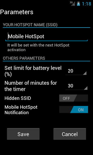 Mobile HotSpot - Image screenshot of android app