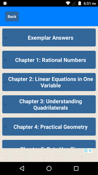 Class 8 Maths Solutions - Image screenshot of android app