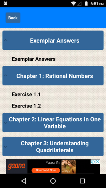 Class 8 Maths Solutions - Image screenshot of android app