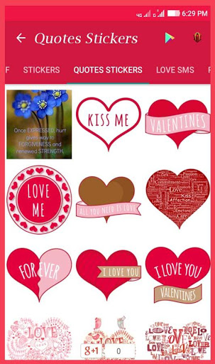 Love stickers for deals messenger