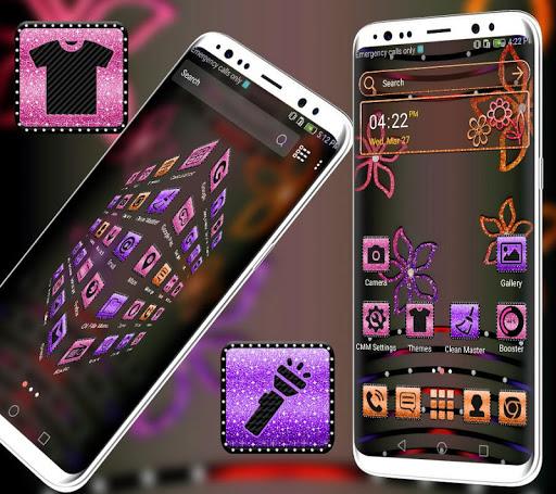 Glitter Flower Launcher Theme - عکس برنامه موبایلی اندروید