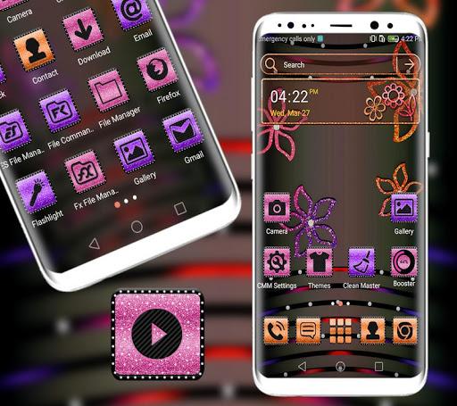 Glitter Flower Launcher Theme - عکس برنامه موبایلی اندروید