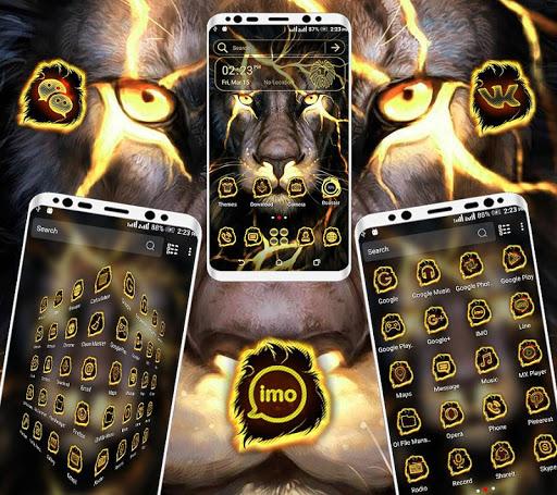 Lion Fire Launcher Theme - Image screenshot of android app