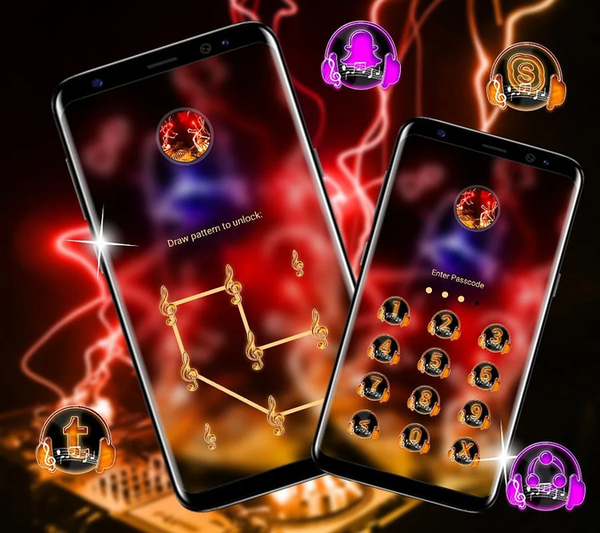 Neon DJ Launcher Theme - عکس برنامه موبایلی اندروید